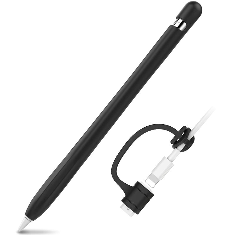 AhaStyle Anti-Slip Case Sleeve Silicone Protective Skin [ Added Cable Adapter Tether Kit] Compatible with Apple Pencil 1st Generation - Image 1